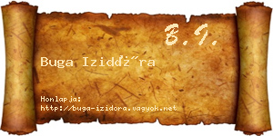 Buga Izidóra névjegykártya